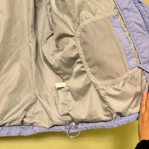 LL Bean Womens Goose Down Puffer Jacket Coat Periwinkle Purple Size Large - Picture 5 of 5